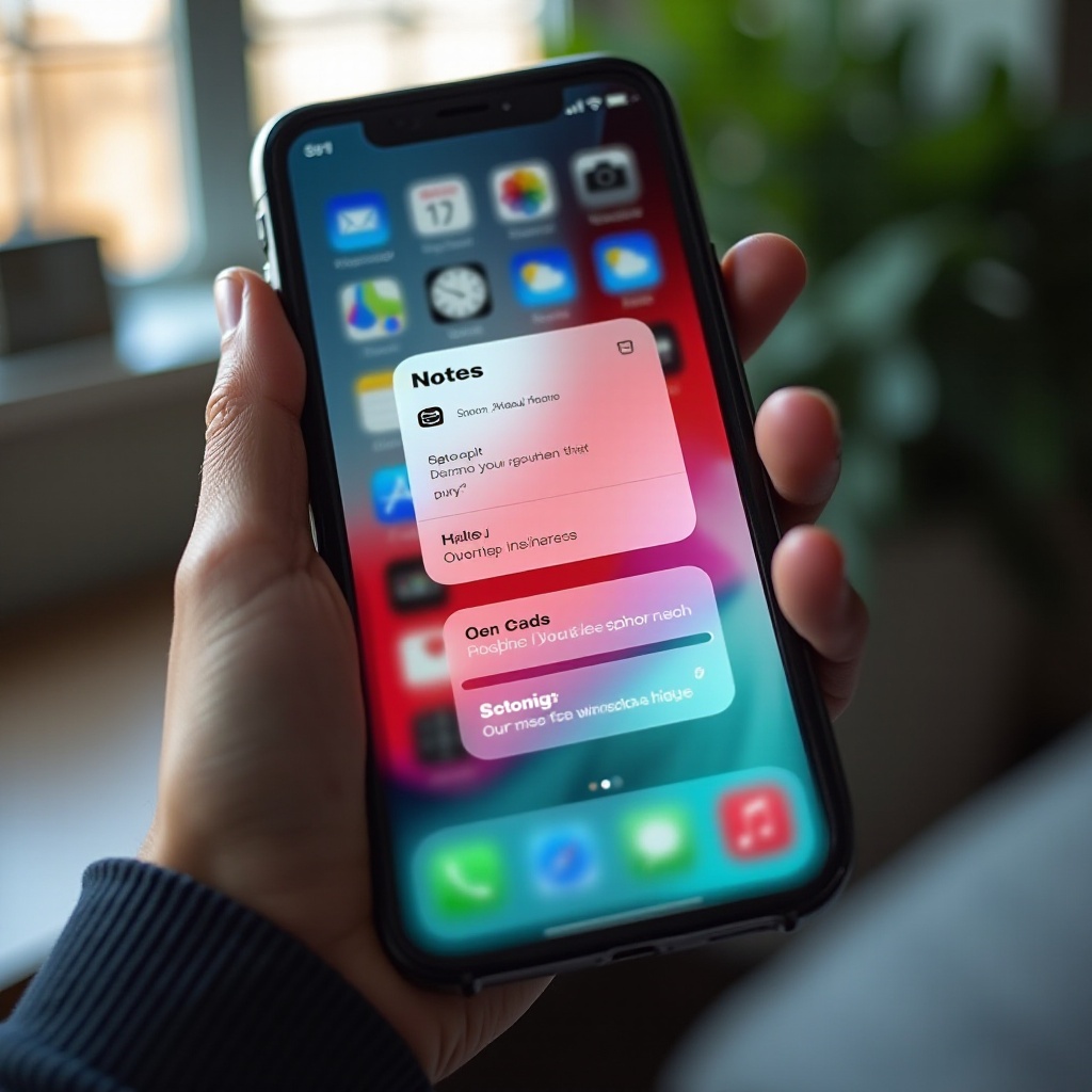 how to put notes on iphone home screen