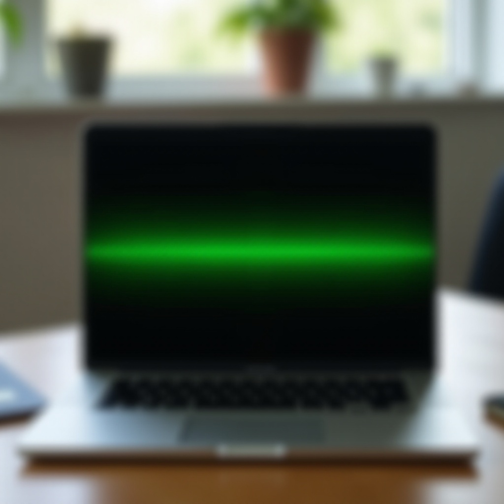 green horizontal line on laptop screen